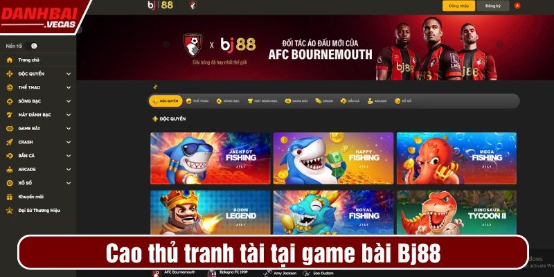 Cao thủ tranh tài tại game bài Bj88