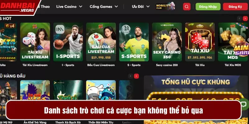 Danh sách trò chơi cá cược bạn không thể bỏ qua
