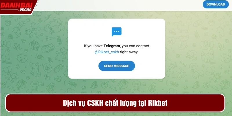 Dịch vụ chăm sóc khách hàng tại Rikbet 